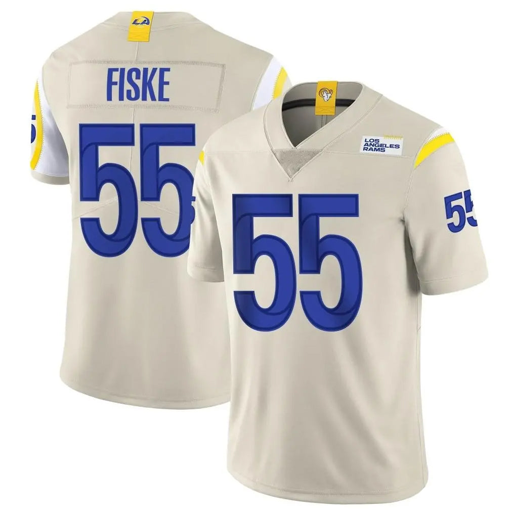 Parkc LA.Rams #55 Braden Fiske Player Bone Limited Vapor Home Game Stitched Jerseys