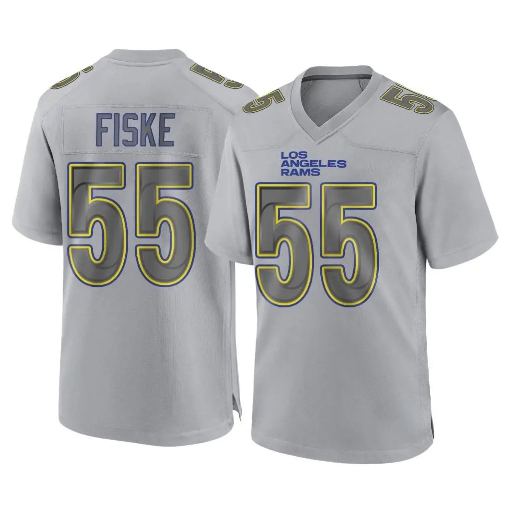 Parkc LA.Rams #55 Braden Fiske Player Gray Atmosphere Fashion Home Game Stitched Jerseys