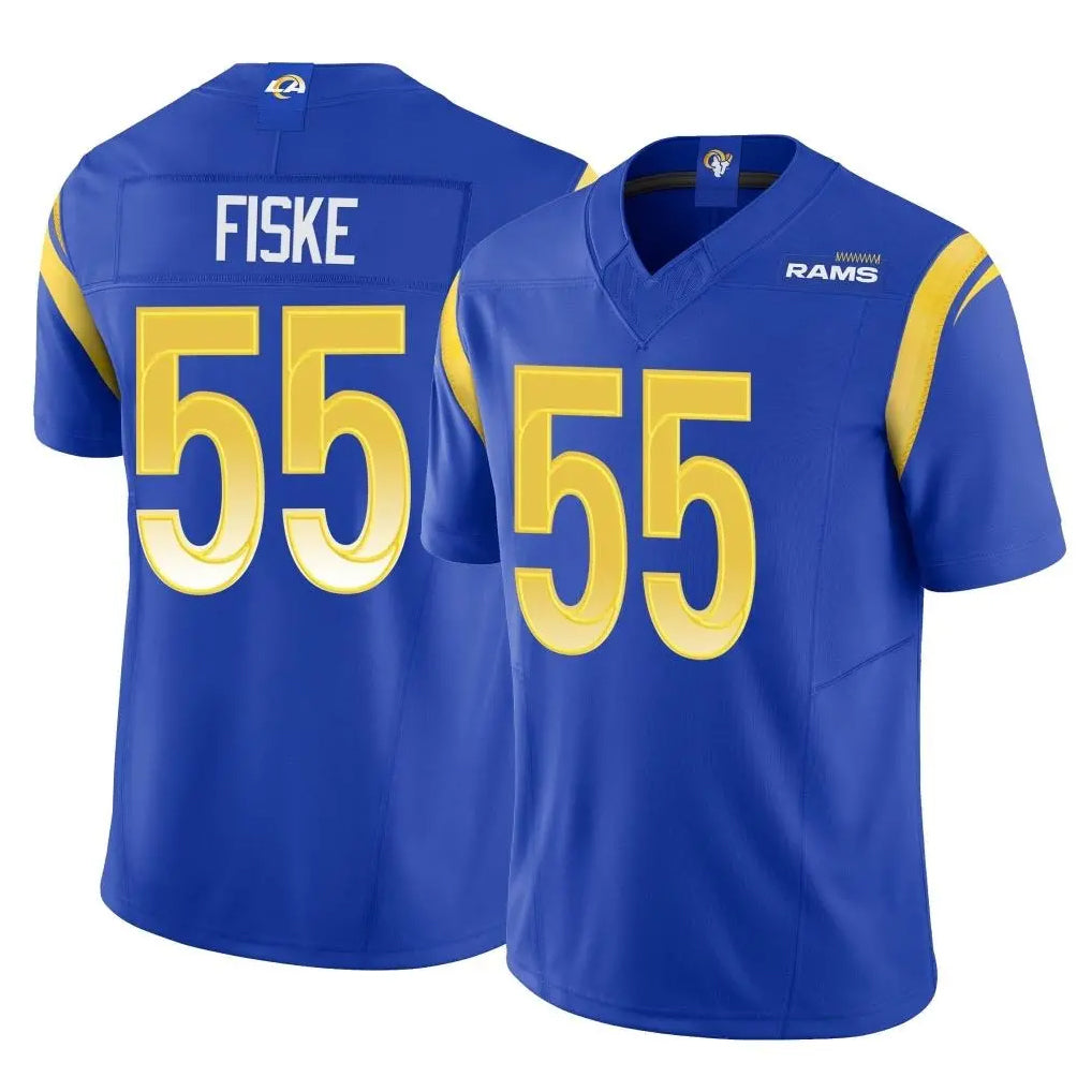 Parkc LA.Rams #55 Braden Fiske Player Royal Limited Vapor F.U.S.E. Home Game Stitched Jerseys