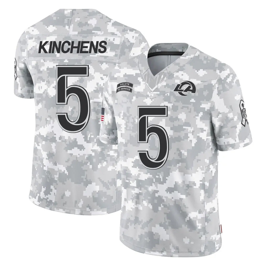 Parkc LA.Rams #5 Kamren Kinchens Player Arctic Camo Salute To Service Limited Game Stitched Jerseys