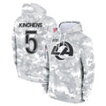 Parkc LA.Rams #5 Kamren Kinchens Player Arctic Camo Salute to Service Hoodies Limited Game Stitched Jerseys