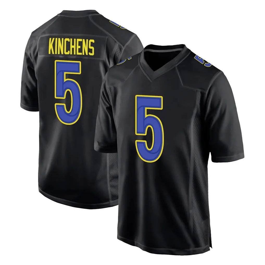 Parkc LA.Rams #5 Kamren Kinchens Player Black Fashion Limited Home Game Stitched Jerseys