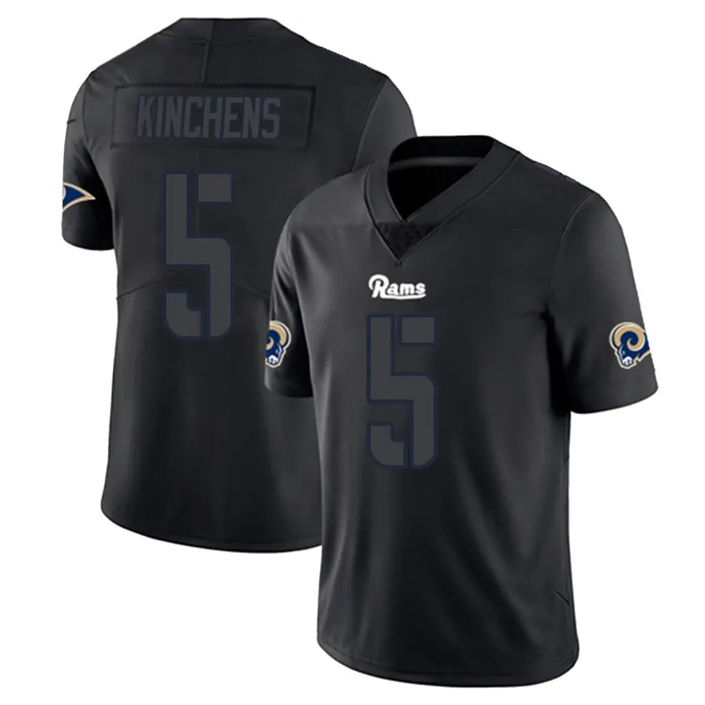 Parkc LA.Rams #5 Kamren Kinchens Player Black Impact Limited Home Game Stitched Jerseys