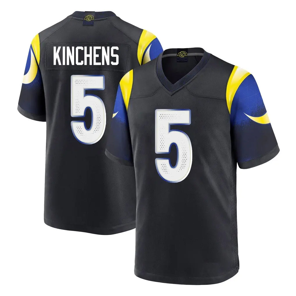 Parkc LA.Rams #5 Kamren Kinchens Player Black Midnight Rivalries Collection Home Game Stitched Jerseys