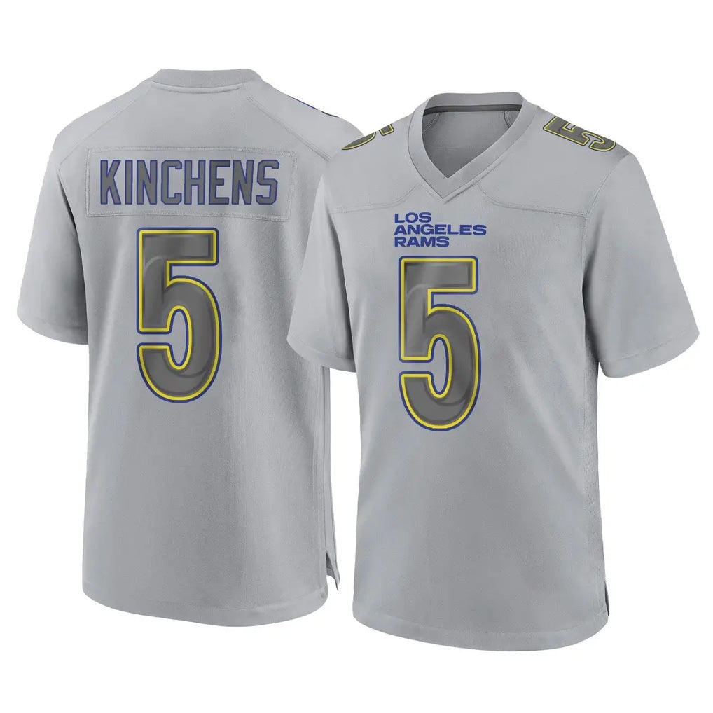 Parkc LA.Rams #5 Kamren Kinchens Player Gray Atmosphere Fashion Home Game Stitched Jerseys