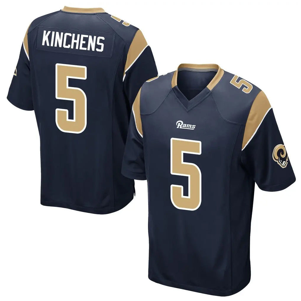 Parkc LA.Rams #5 Kamren Kinchens Player Navy Home Game Stitched Jerseys
