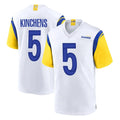 Parkc LA.Rams #5 Kamren Kinchens Player White Home Game Stitched Jerseys