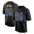 Parkc LA.Rams #69 Kevin Dotson Player Black Fashion Limited Home Game Stitched Jerseys