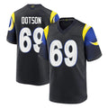 Parkc LA.Rams #69 Kevin Dotson Player Black Midnight Rivalries Collection Home Game Stitched Jerseys