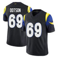 Parkc LA.Rams #69 Kevin Dotson Player Black Midnight Rivalries Collection Limited Home Game Stitched Jerseys