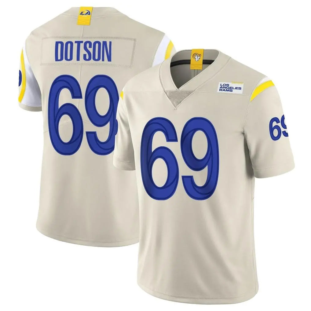 Parkc LA.Rams #69 Kevin Dotson Player Bone Limited Vapor Home Game Stitched Jerseys