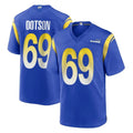 Parkc LA.Rams #69 Kevin Dotson Player Royal Home Game Stitched Jerseys