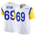 Parkc LA.Rams #69 Kevin Dotson Player White Limited Vapor F.U.S.E. Home Game Stitched Jerseys