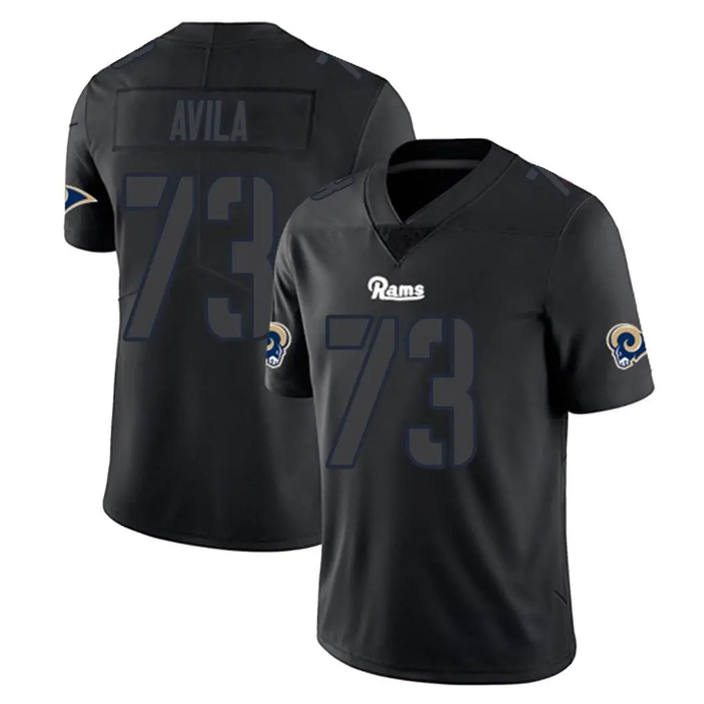 Parkc LA.Rams #73 Steve Avila Player Black Impact Limited Home Game Stitched Jerseys