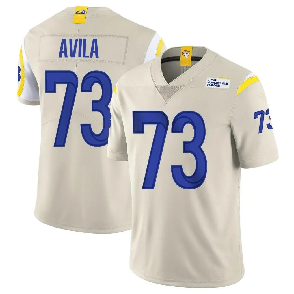 Parkc LA.Rams #73 Steve Avila Player Bone Limited Vapor Home Game Stitched Jerseys