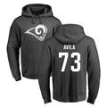 Parkc LA.Rams #73 Steve Avila Player Gray Pullover Hoodie Limited Game Stitched Jerseys