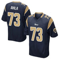 Parkc LA.Rams #73 Steve Avila Player Navy Home Game Stitched Jerseys