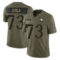 Parkc LA.Rams #73 Steve Avila Player Olive 2025 Salute To Service Limited Game Stitched Jerseys