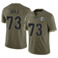 Parkc LA.Rams #73 Steve Avila Player Olive Salute To Service Limited Stitched Jerseys
