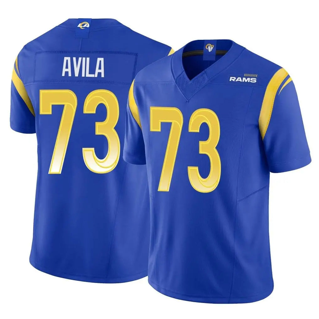 Parkc LA.Rams #73 Steve Avila Player Royal Limited Vapor F.U.S.E. Home Game Stitched Jerseys