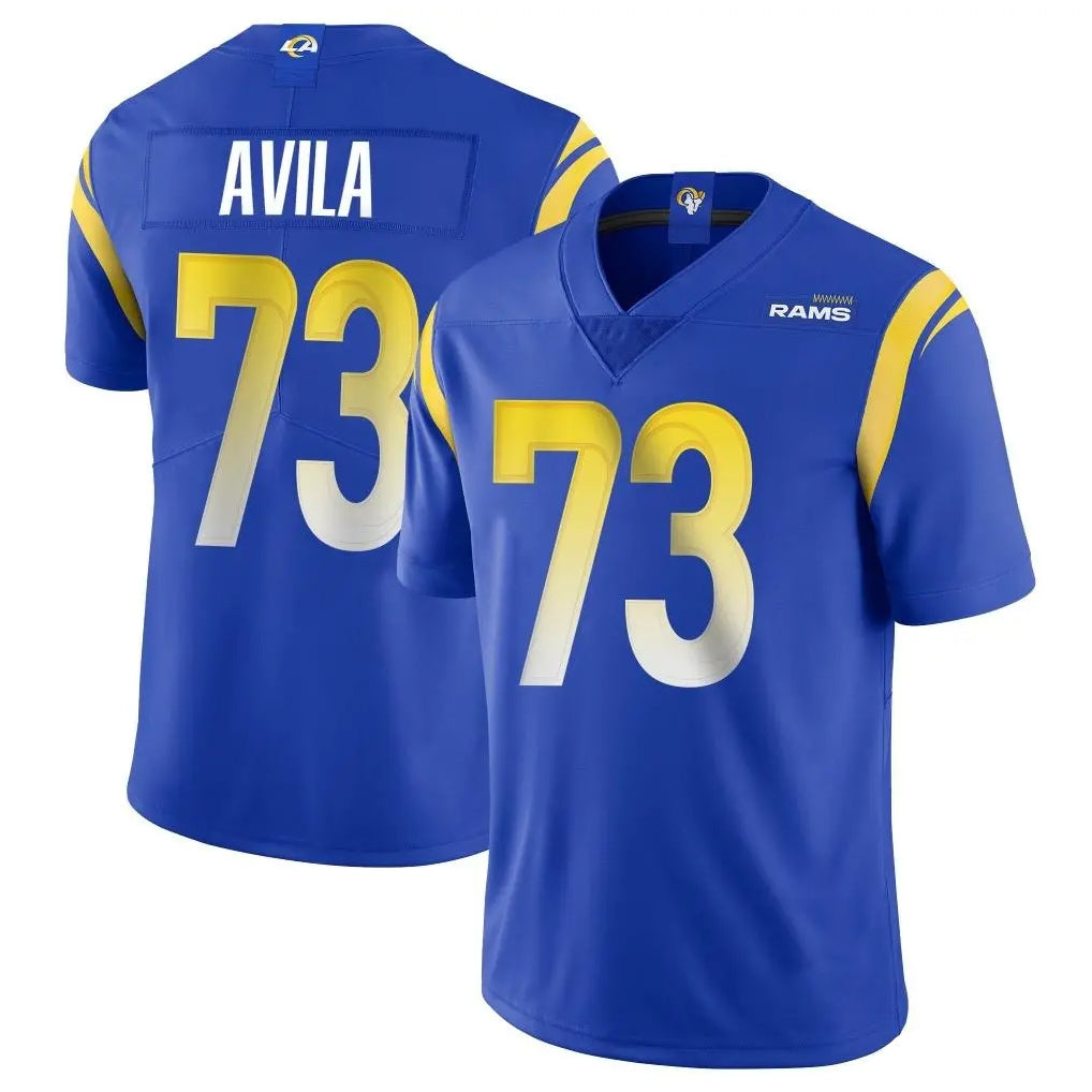 Parkc LA.Rams #73 Steve Avila Player Royal Limited Vapor Untouchable Home Game Stitched Jerseys