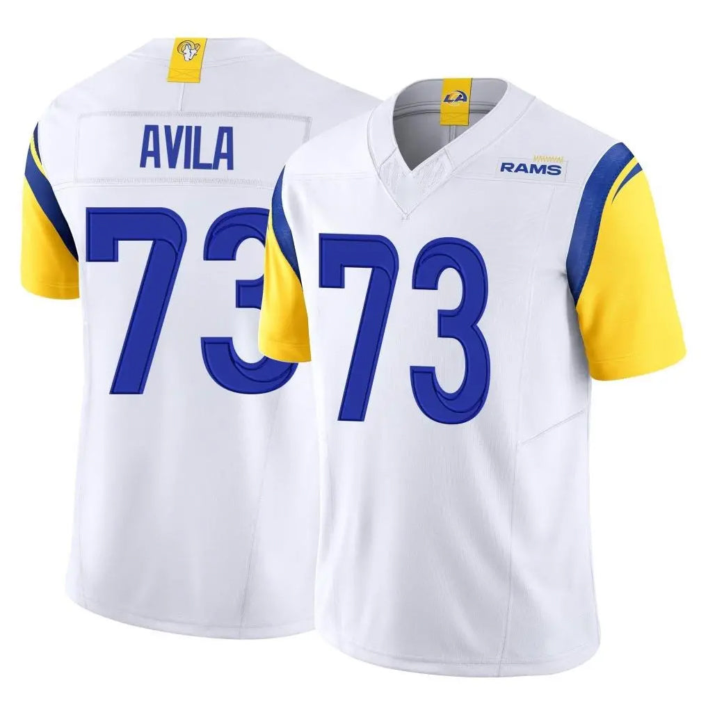 Parkc LA.Rams #73 Steve Avila Player White Limited Vapor F.U.S.E. Home Game Stitched Jerseys