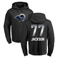 Parkc LA.Rams #77 Alaric Jackson Player Black Pullover Hoodie Limited Game Stitched Jerseys