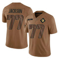 Parkc LA.Rams #77 Alaric Jackson Player Brown Salute To Service Limited Stitched Jerseys