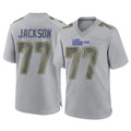 Parkc LA.Rams #77 Alaric Jackson Player Gray Atmosphere Fashion Home Game Stitched Jerseys