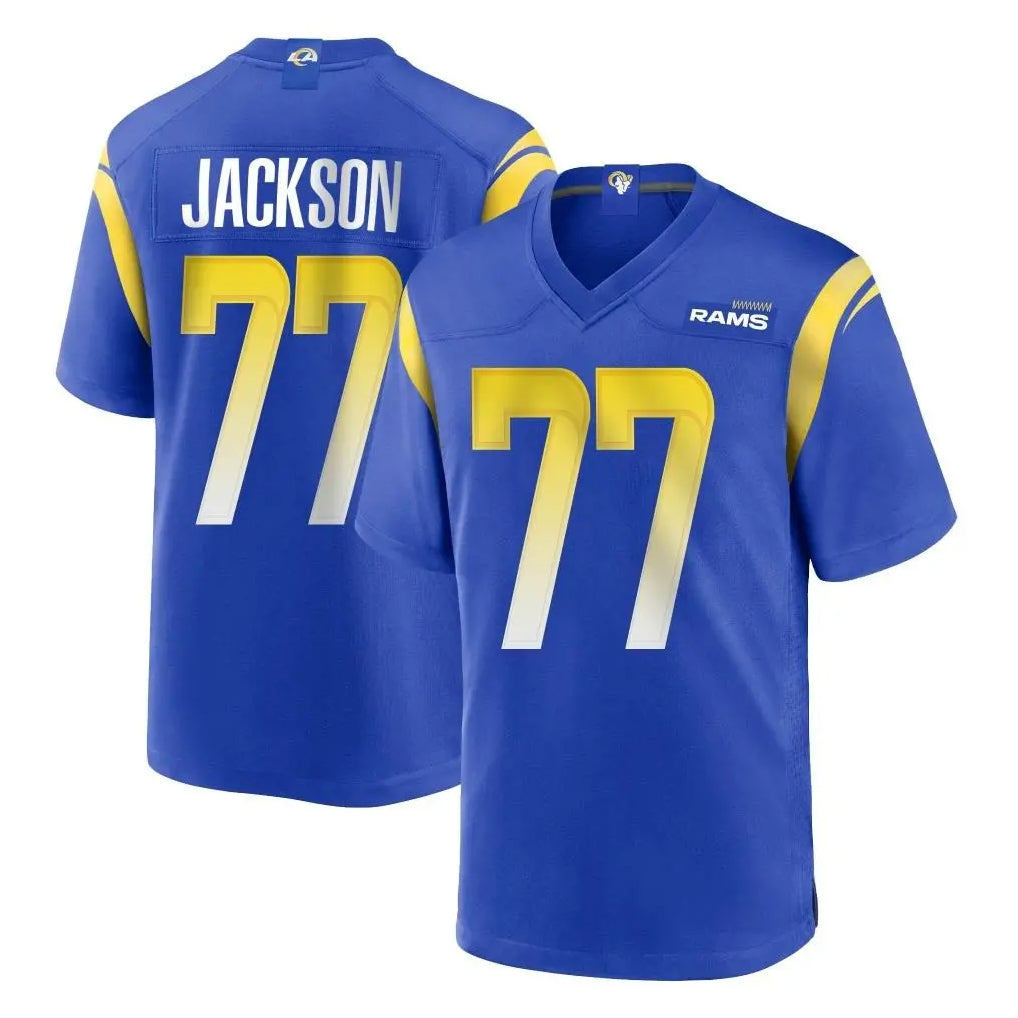 Parkc LA.Rams #77 Alaric Jackson Player Royal Home Game Stitched Jerseys
