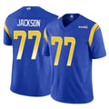 Parkc LA.Rams #77 Alaric Jackson Player Royal Limited Vapor F.U.S.E. Home Game Stitched Jerseys