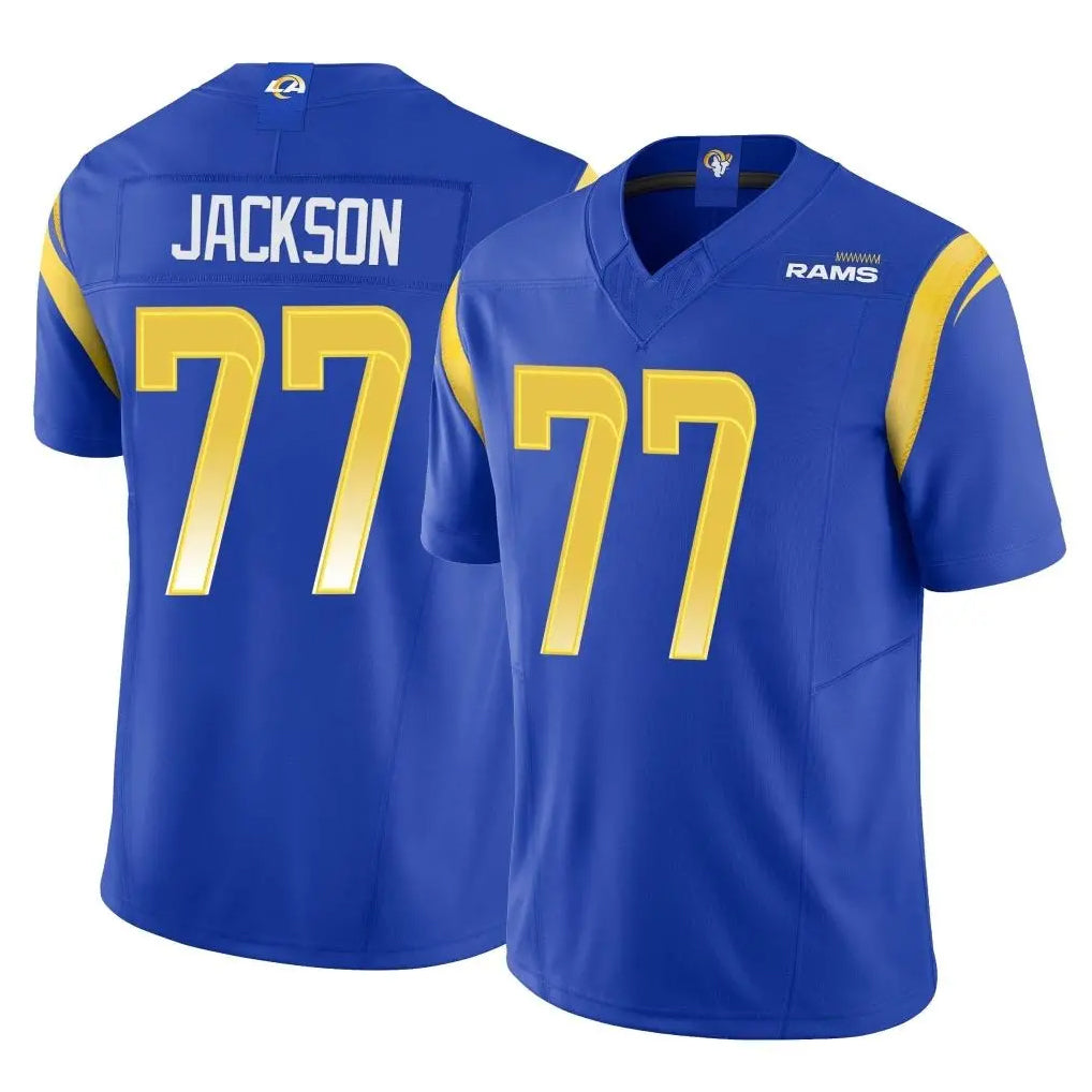 Parkc LA.Rams #77 Alaric Jackson Player Royal Limited Vapor F.U.S.E. Home Game Stitched Jerseys