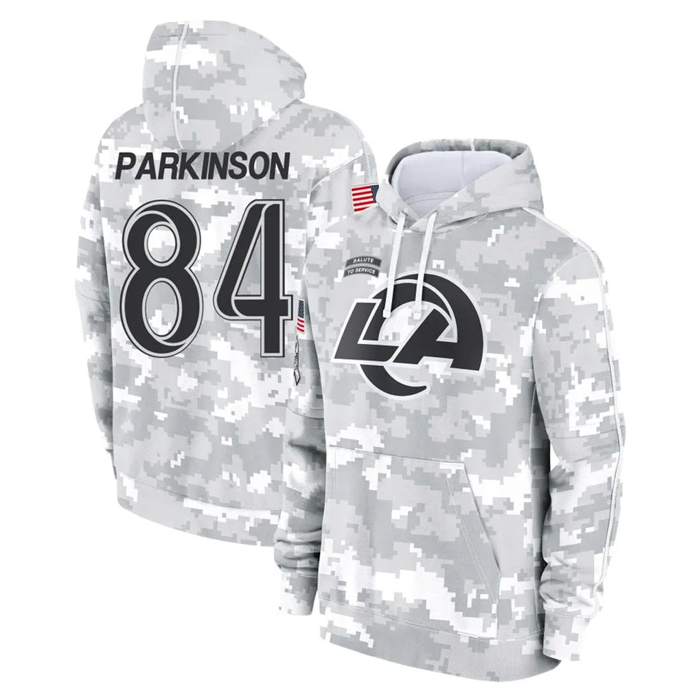 Parkc LA.Rams #84 Colby Parkinson Player Arctic Camo Salute to Service Hoodies Limited Game Stitched Jerseys