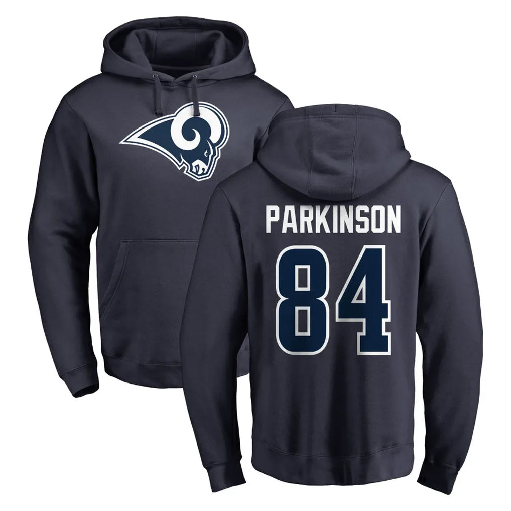 Parkc LA.Rams #84 Colby Parkinson Player Navy Pullover Hoodie Limited Game Stitched Jerseys