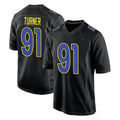 Parkc LA.Rams #91 Kobie Turner Player Black Fashion Limited Home Game Stitched Jerseys