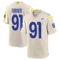 Parkc LA.Rams #91 Kobie Turner Player Bone Home Game Stitched Jerseys