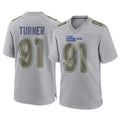 Parkc LA.Rams #91 Kobie Turner Player Gray Atmosphere Fashion Home Game Stitched Jerseys