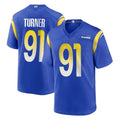 Parkc LA.Rams #91 Kobie Turner Player Royal Home Game Stitched Jerseys