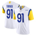Parkc LA.Rams #91 Kobie Turner Player White Limited Vapor Untouchable Home Game Stitched Jerseys