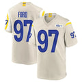 Parkc LA.Rams #97 Poona Ford Player Bone Home Game Stitched Jerseys