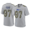 Parkc LA.Rams #97 Poona Ford Player Gray Atmosphere Fashion Home Game Stitched Jerseys