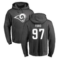 Parkc LA.Rams #97 Poona Ford Player Gray Pullover Hoodie Limited Game Stitched Jerseys