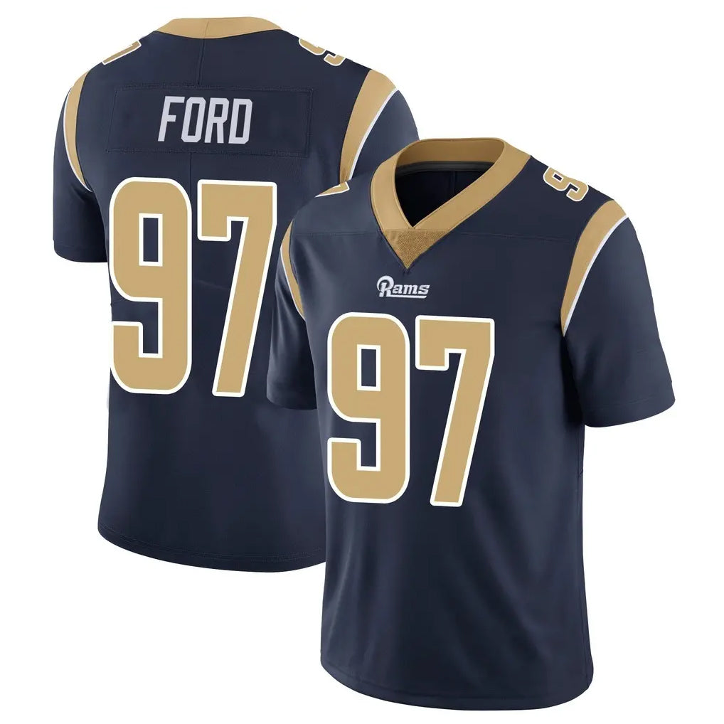 Parkc LA.Rams #97 Poona Ford Player Navy Limited Vapor Untouchable Home Game Stitched Jerseys