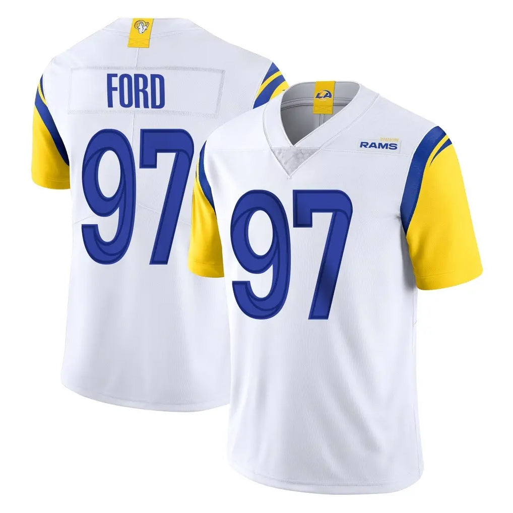 Parkc LA.Rams #97 Poona Ford Player White Limited Vapor Untouchable Home Game Stitched Jerseys