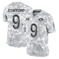 Parkc LA.Rams #9 Matthew Stafford Player Arctic Camo Salute To Service Limited Game Stitched Jerseys