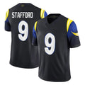 Parkc LA.Rams #9 Matthew Stafford Player Black Midnight Rivalries Collection Limited Home Game Stitched Jerseys