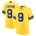 Parkc LA.Rams #9 Matthew Stafford Player Gold Classic Sol Home Game Stitched Jerseys