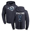 Parkc LA.Rams #9 Matthew Stafford Player Navy Pullover Hoodie Limited Game Stitched Jerseys