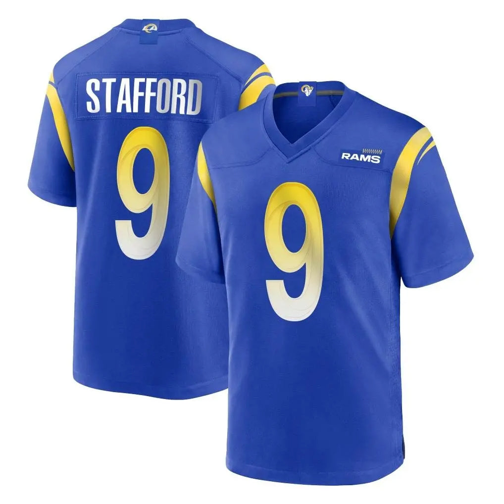 Parkc LA.Rams #9 Matthew Stafford Player Royal Home Game Stitched Jerseys