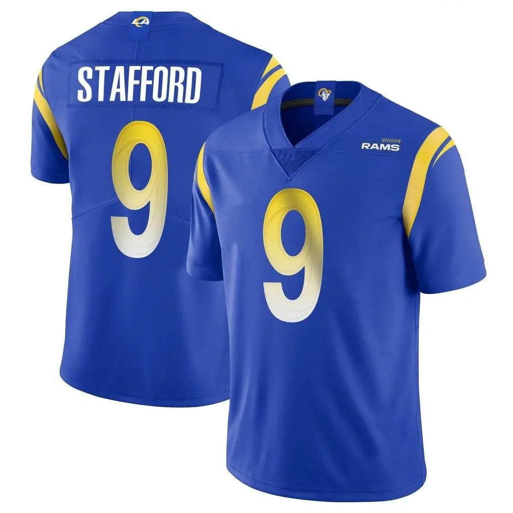 Parkc LA.Rams #9 Matthew Stafford Player Royal Limited Vapor Untouchable Home Game Stitched Jerseys